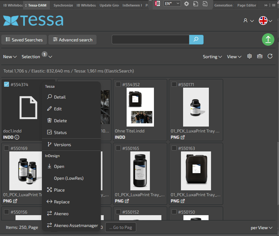 database-publishing-softwareInBetween TESSA Opening the generated document