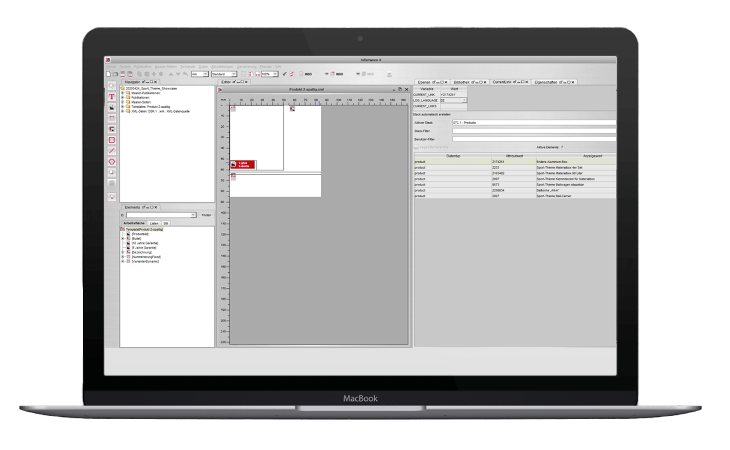 Product - Project Editor • InBetween Print Automation Software
