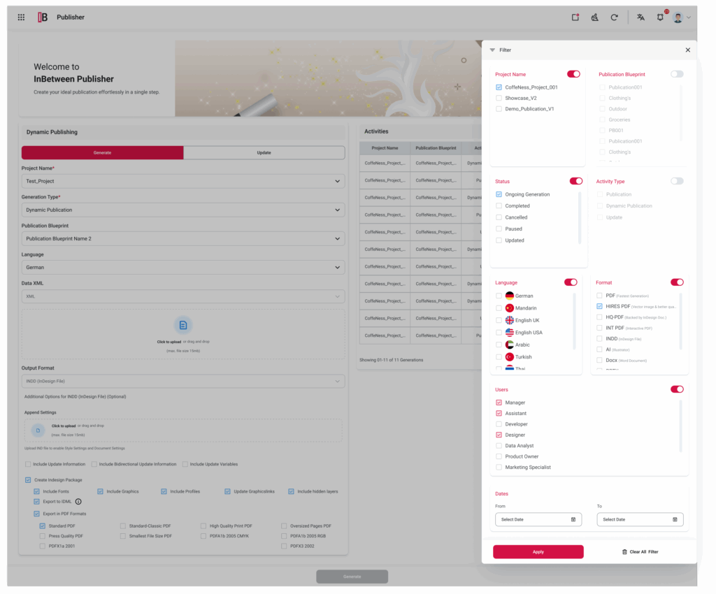 database-publishing-softwarePublisher Pro Generation Tab